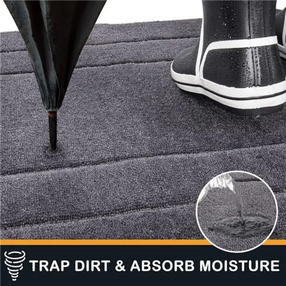 Dirt Trapper Door Mat 20in x 31.5in, Non-Slip/Skid Machine Washable Entryway Rug